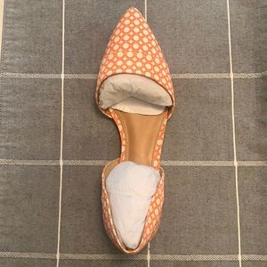 J Crew orange and white flats